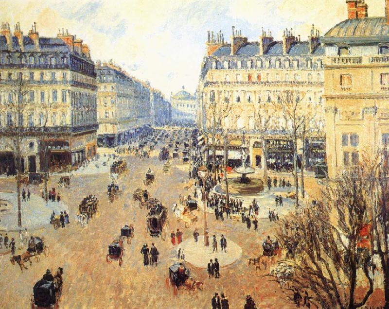 Camille Pissarro Winter afternoon, the French Theater Square France oil painting art